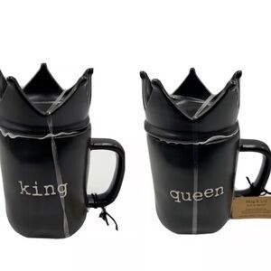Joseph A. Ceramic King and Queen Royal Crowned 21 fl oz Mug and Lid set